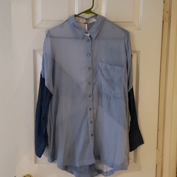 Blue free people shirt - Picture 4 of 5